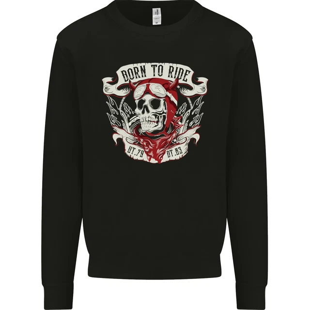 Born to Ride Motorcycle Motorbike Biker Kids Sweatshirt Jumper