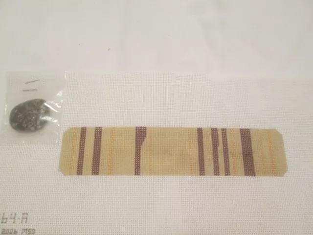 Striped Cuff W/ Stone-Melissa Shirley-Handpainted Needlepoint Canvas