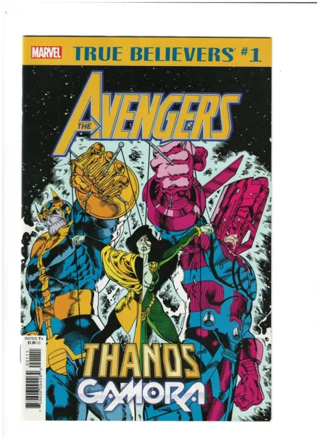 True Believers: Avengers- Thanos & Gamora #1 VF 8.0 Marvel Comics 2019 Galactus