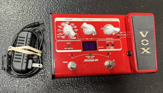 VOX StompLab SL2B Modeling Bass Guitar Multi-Effects Pedal with A/C Adapter