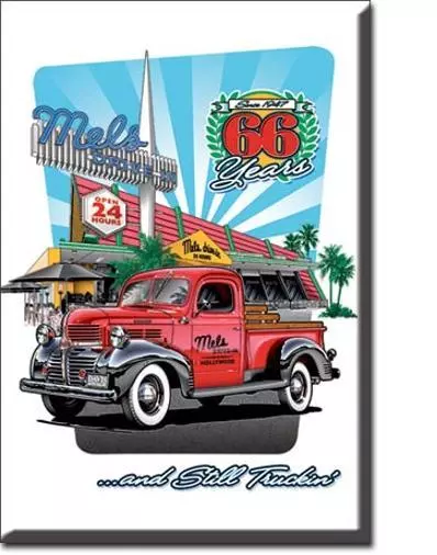 Mel's Drive In Diner USA Klassik Pick-Up Magnet Schild Magnetschild