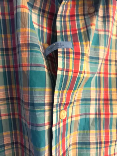 Ralph Lauren Men's Dress Shirt XXL Turquoise Plaid 3