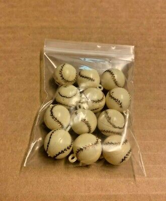 12 Vintage 1960's or  70's Baseball Charms Gumball Machine Prize NOS