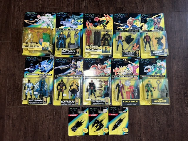 LOT 13 BATMAN FOREVER FIGURE ROBIN THE RIDDLER TWO FACE 1995 KENNER 🔥new🔥