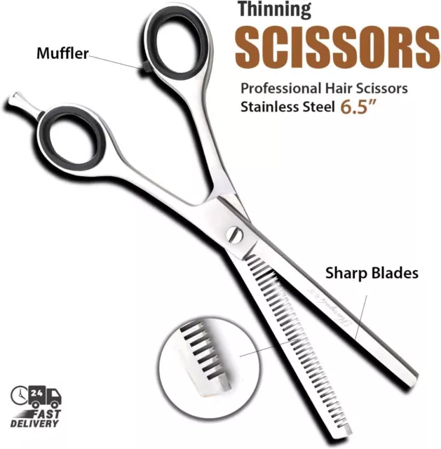 Effilierschere Friseurschere, 6,5 Friseurschere Haarschere professionelle Schere
