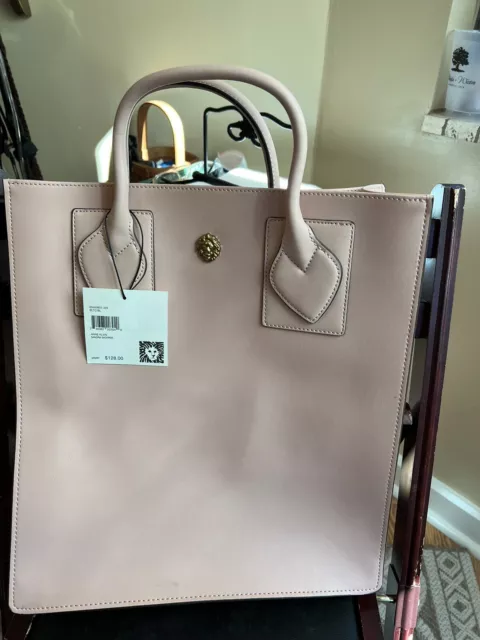 Anne Klein "Sandra" Shopper Tall Taupe Tote Bag with Shoulder Straps