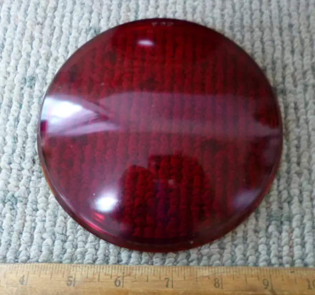 I.G.C. Imperial Glass Co.  5 5/8" Ruby Glass Lens Pair - Auto or Railroad 2