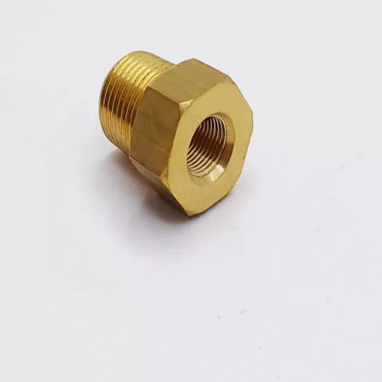 Female 1/8"x28 BSP to  Male 3/8 BSPT  Brass Sump Plug Fitting Thread Adapter