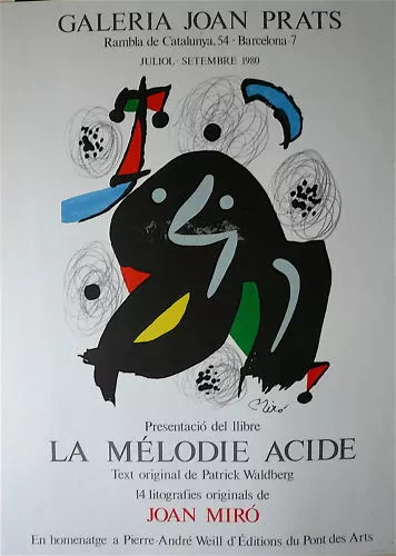 Miro Joan Affiche originale lithographie art abstrait abstraction surréalisme