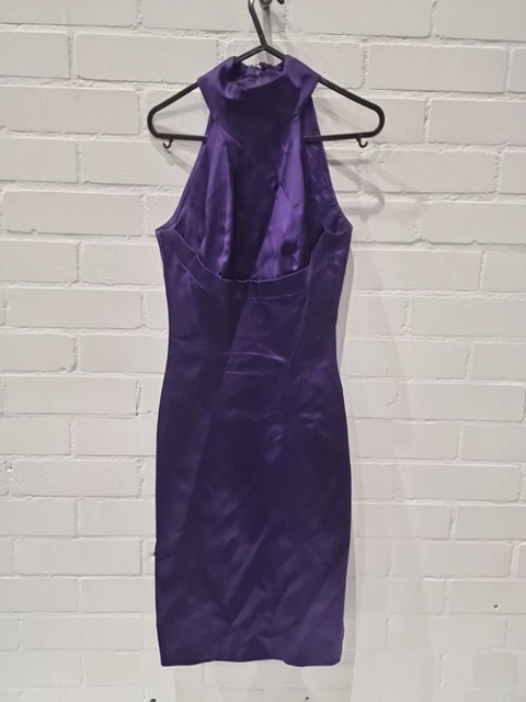 white christmas dresses KAREN MILLEN PURPLE ONE SHOULDER PLEATED SPECIAL OCCASION DRESS SIZE 8 –  Whispers Dress Agency