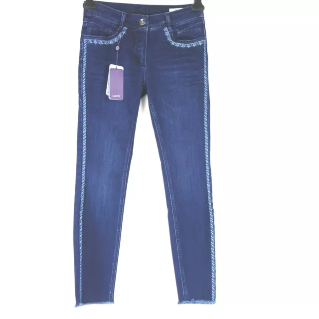 Laurel Laurél Jeans Pantaloni Donna Jeans da Donna Tabea Ritagliato Blu 34 Nuova