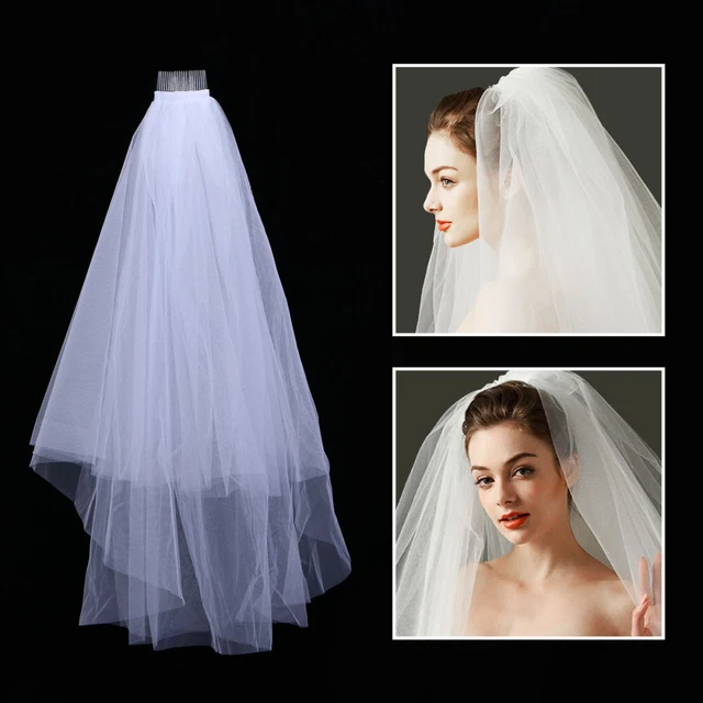 Voile De Mariée Blanc 3m - Tulle Léger Une Pièce - Accessoire Simple Et élégant Pour Mariage