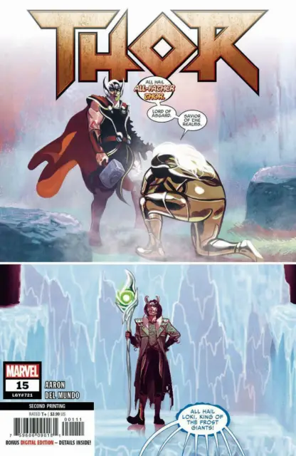 Thor (2018) #15 (#721) VF/NM 2nd Printing Variant Cover