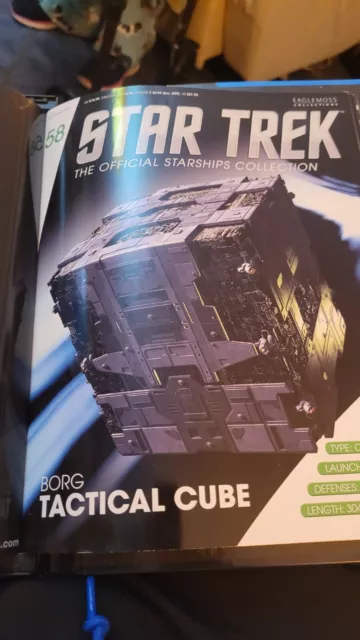 Star Trek Eaglemoss Issue 58 USS Borg Cube Tactical Ship & Magazine