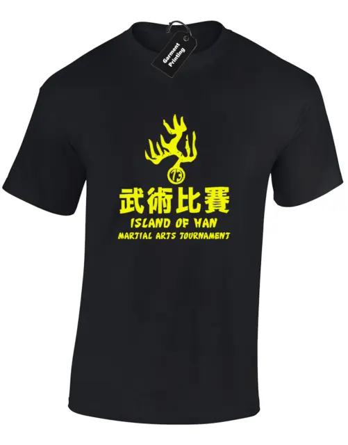 T-Shirt Uomo Island Of Han Arti Marziali Film Palestra Mma Enter The Dragon Kung Fu 2