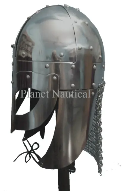 Battle Ready Viking Vendel Helm Brillenhelm Kettenhemd Larp Helm Geschenk