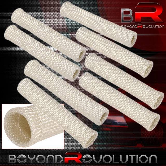 Universal X8 1200 Thermal Spark Plug Wire Heat Shield Sleeve Header Engine Silv
