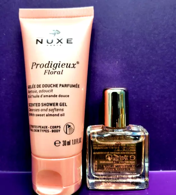 Nuxe Prodigieuse floral Shower Gel 30ml+Huile Prodigieuse florale Dry Oil 10ml