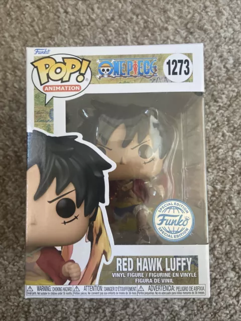 Funko Pop One Piece 1273 - Red Hawk Luffy (Chance of GITD Chase) EXCLUSIVE  AAA Anime