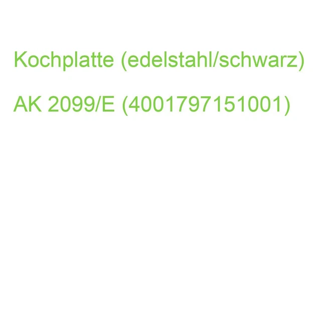 Kochplatte (edelstahl/schwarz) AK 2099/E (4001797151001)