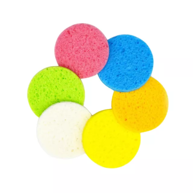 50Pcs Compressed Round Multicolor Dishwashing Sponge Kitchen Cleaning