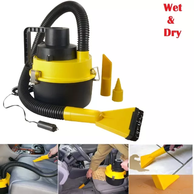 Portable Vacuum Cleaner Car Carpet Wet And Dry 12v High Power & Air Inflator New