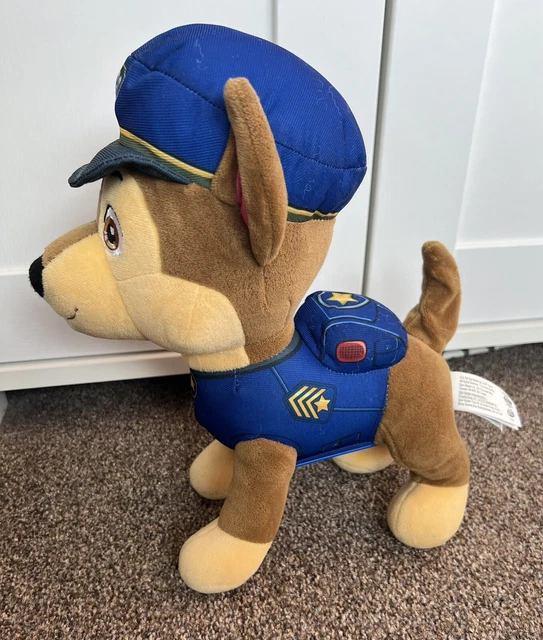 PAW PATROL CHASE Plush Talking Interactive Soft Toy Sounds Phrases 30cm