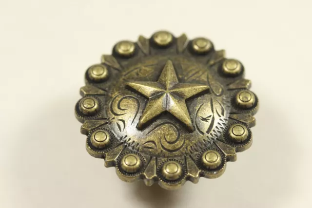 Fancy Star Knob Antique Brass Western Cabinet Hardware Drawer Pulls Knobs