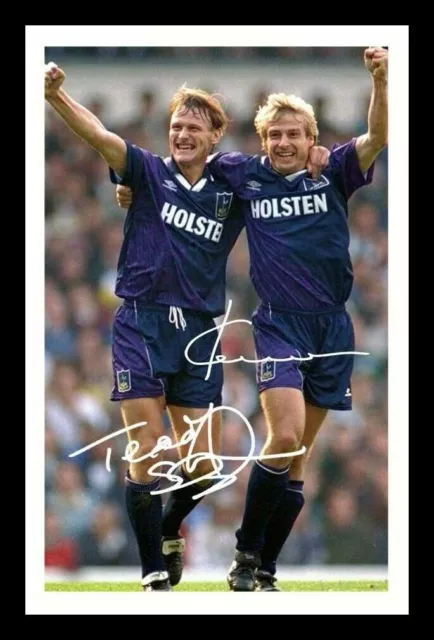 Teddy Sherringham & Jorgen Klinsmann - Tottenham Hotspur Signed & Framed Photo