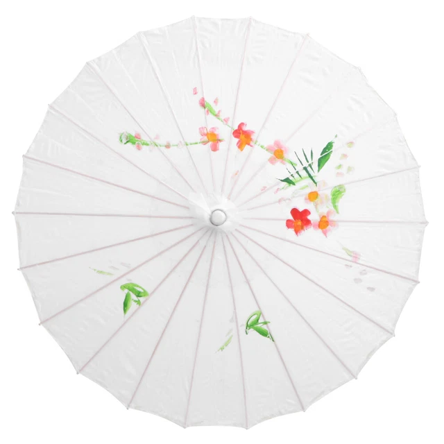 Japandi Decorazione Ombrello Carta Cinese Donna Foto Carta Olio Bambù