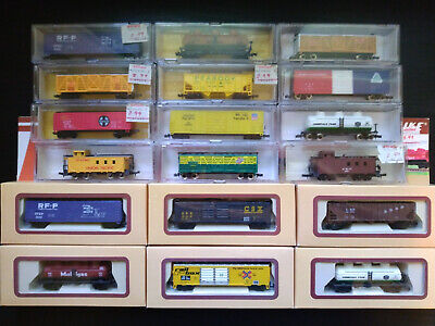 Life-Like N Scale Freight Cars & Cabooses–Excellent Condition IOB–N gauge 1:160
