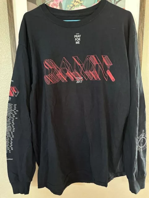 Kendrick Lamar DAMN 2017 Tour Long Sleeve Shirt / Pray For Me /Men’s Size Large