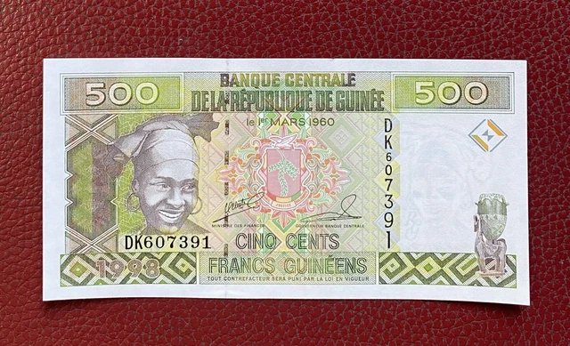 Biljet, Guinee, 500 Francs, Mars 1960, KM:36, NIEUW DK607391
