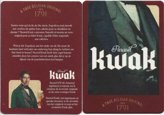 LOT 2 Sous Bocks viltje coaster KWAK PAUVEL,A true Belgian Original, le créateur