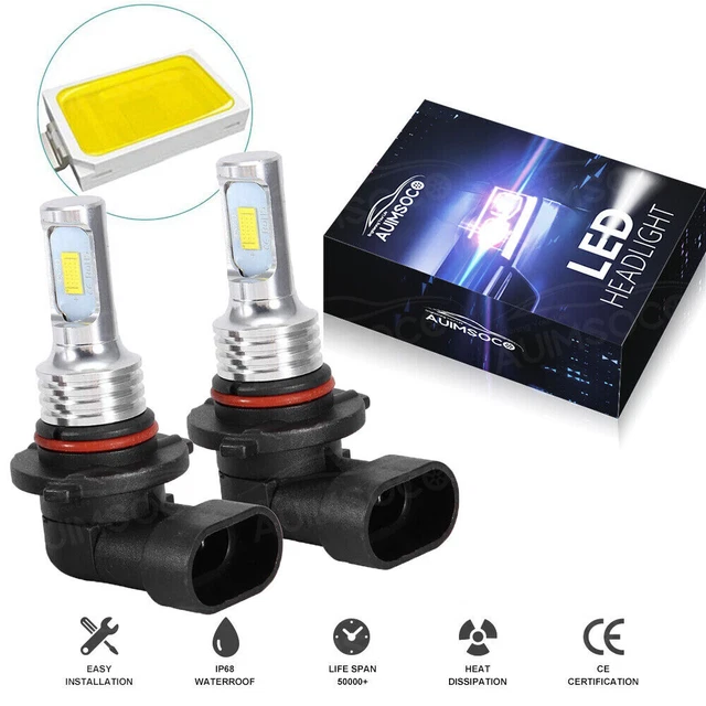 AUIMSOCO 9006 LED Headlight Bulbs Low Beam Super Bright White Conversion Kits