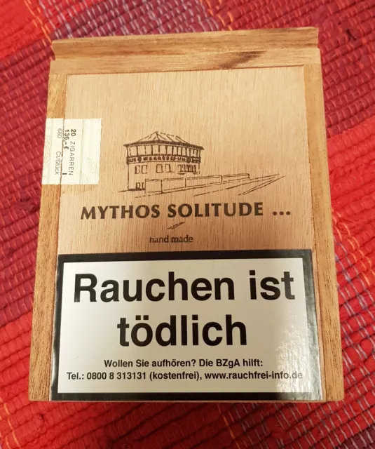 Seltene Zigarrenkiste aus Holz: Mythos Solitude - wunderschön!
