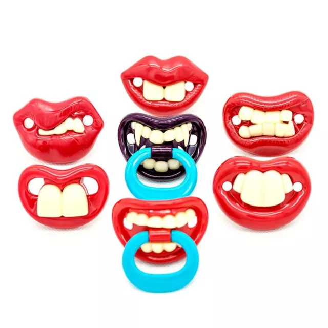 Funny Orthodontic Teeth Baby Dummy Feeder Silicone Mustache Pacifier Nipple