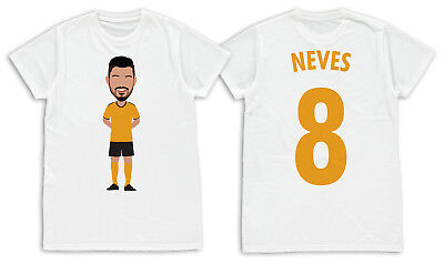 Ruben Neves Wolves Printed Kids Vector Hero T-Shirt Ages 3-14 Unofficial