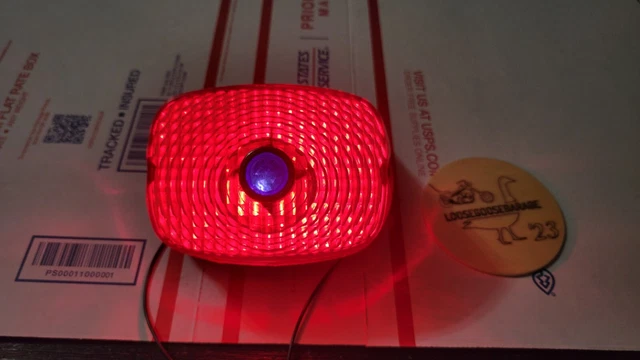 73-98 Harley Davidson Taillight Brake Light Tail Blue Dot Jewel Base Mount Bezel 73-98 Harley Davidson Taillight Brake Light Tail Blue Dot Jewel Base Mount Bezel