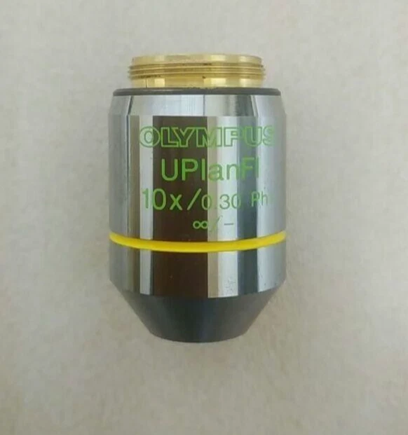 Olympus UPlanFl N 10x0.30 Ph1 Phase Contrast Fluorite microscope