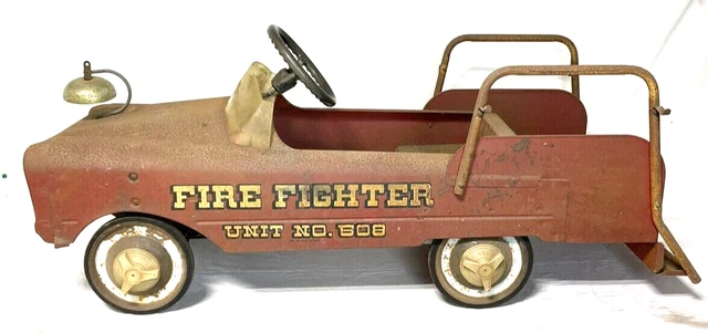 PEDAL CAR FIRE Truck AMF No.508 Rumble Seat Vintage Antique $150.00