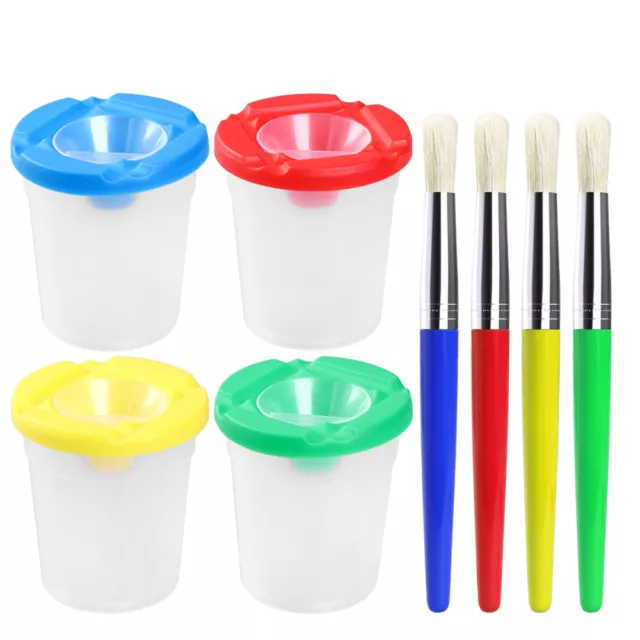 Farbe Borsten Pinsel Spill Proof Farbe Tassen für Kleinkinder