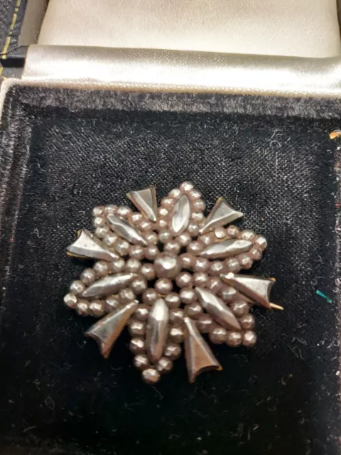 Georgian Cut Steel 'Snowflake ' Brooch