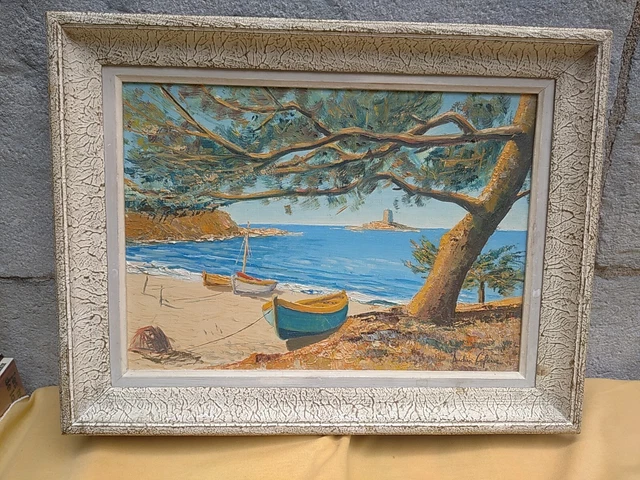 Miniature Voilier En Bois Déco Marin - 55x41 Cm, Collection Rétro, Décoration Bord De Mer