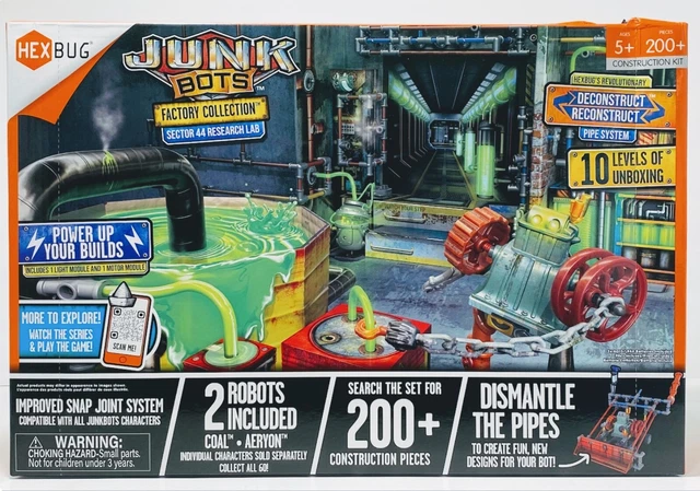 HEXBUG JUNKBOTS Small Factory Habitat Sector 44 Research Lab, Surprise Toy