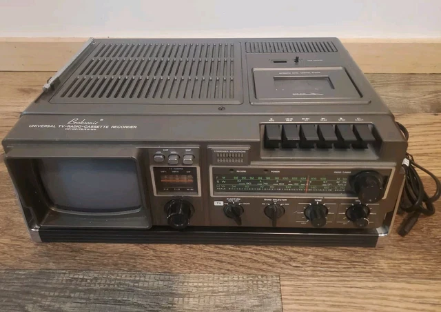 GRABADORA DE CASETE universal vintage BROKSONIC CIRT-1818 TV