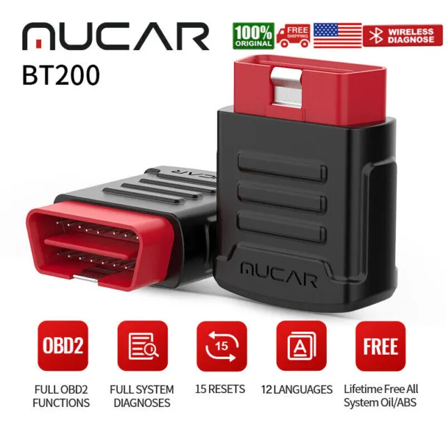 MUCAR BT200 All Systems Bluetooth OBD2 Scanner SAS Oil Car Diagnostic Reset Tool