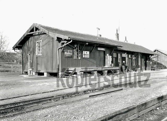 PE Eisenbahn Foto - Güterschuppen Seeg (bei Marktoberdorf) 1940
