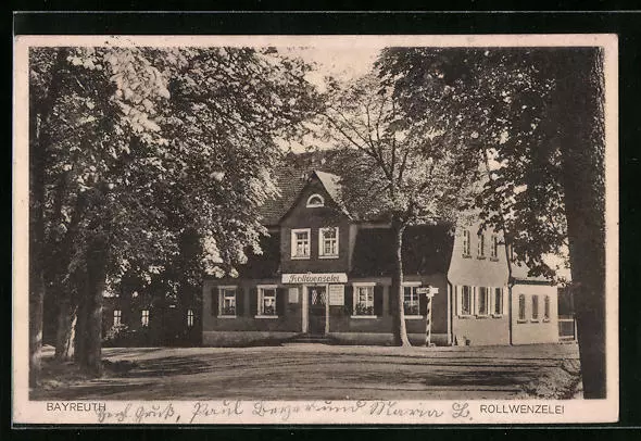 Ansichtskarte Bayreuth, Gasthaus Rollwenzelei 1928