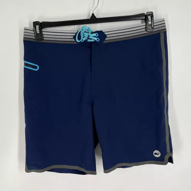 Vineyard Vines Mens Navy Blue Tilefish Tech Board Shorts Size 35